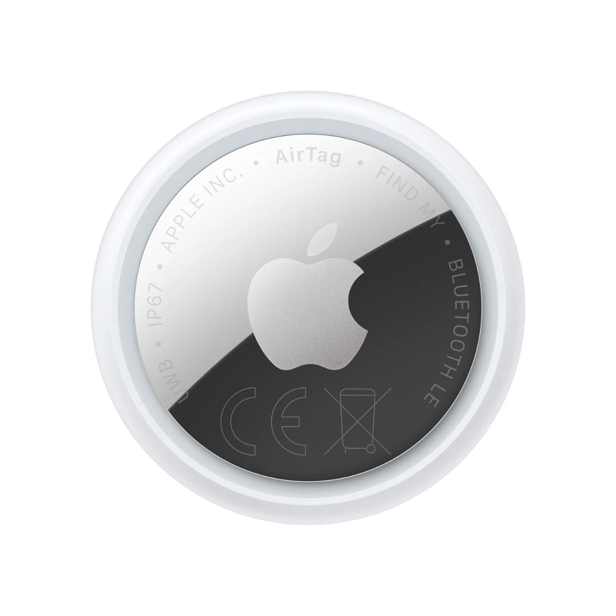 Apple AirTag de segunda generación en color blanco y metal