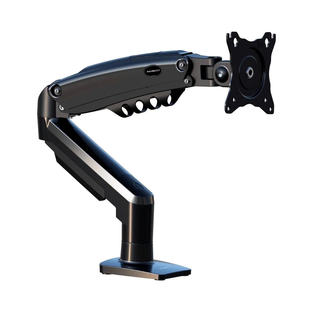 Brazo para monitor Invision MX200 negro con resorte de gas