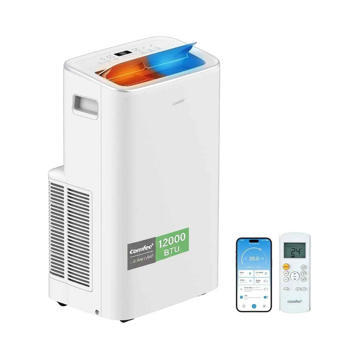 Aire acondicionado portátil COMFEE Pingüino 12000 BTU con mando y app