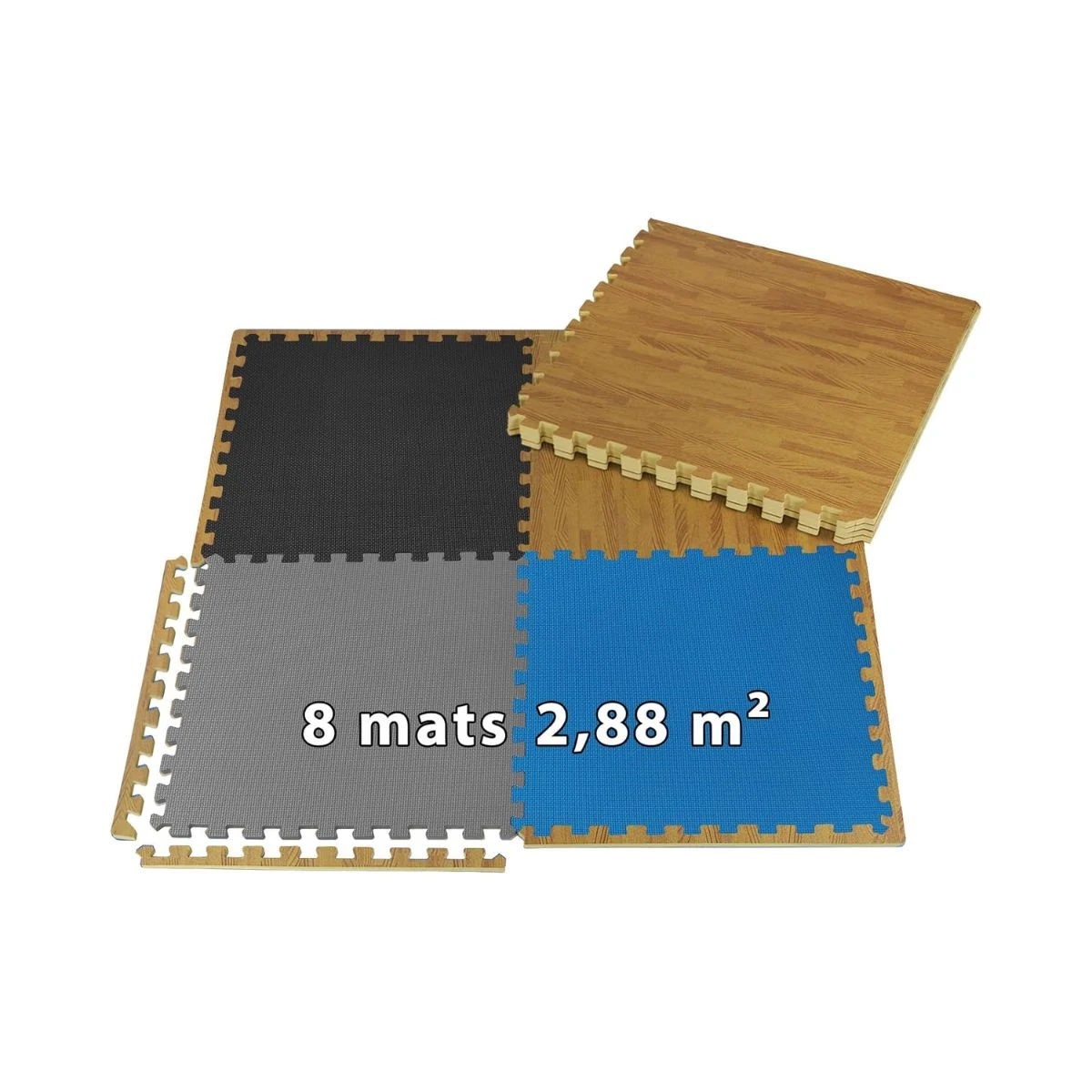 Set ALPIDEX de ocho losetas EVA para proteger el suelo