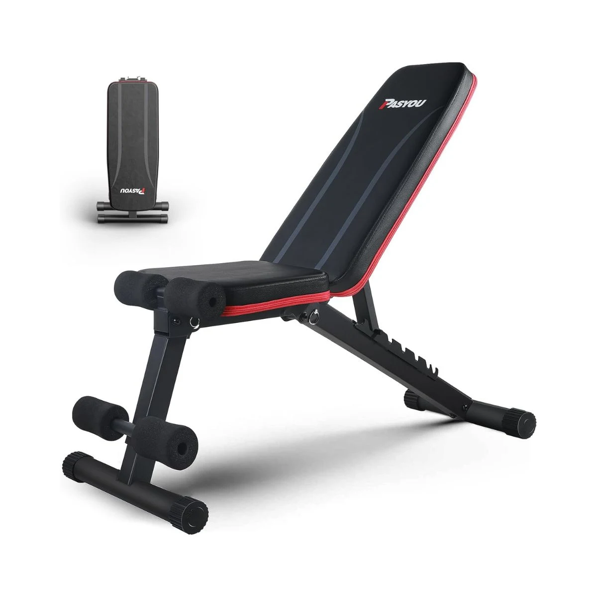 Banco ajustable PASYOU PA300 para entrenamiento con pesas
