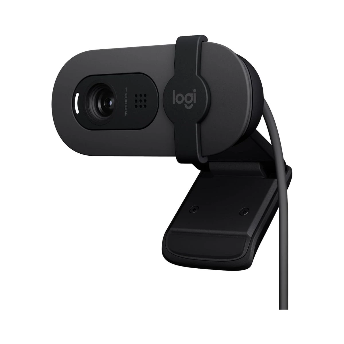 Webcam Logitech Brio 100 Full HD negra con tapa de privacidad integrada