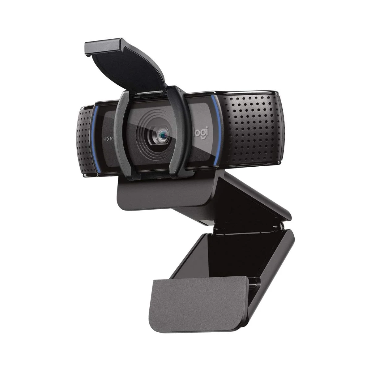 Webcam Logitech C920s HD Pro negra con tapa de privacidad abatible