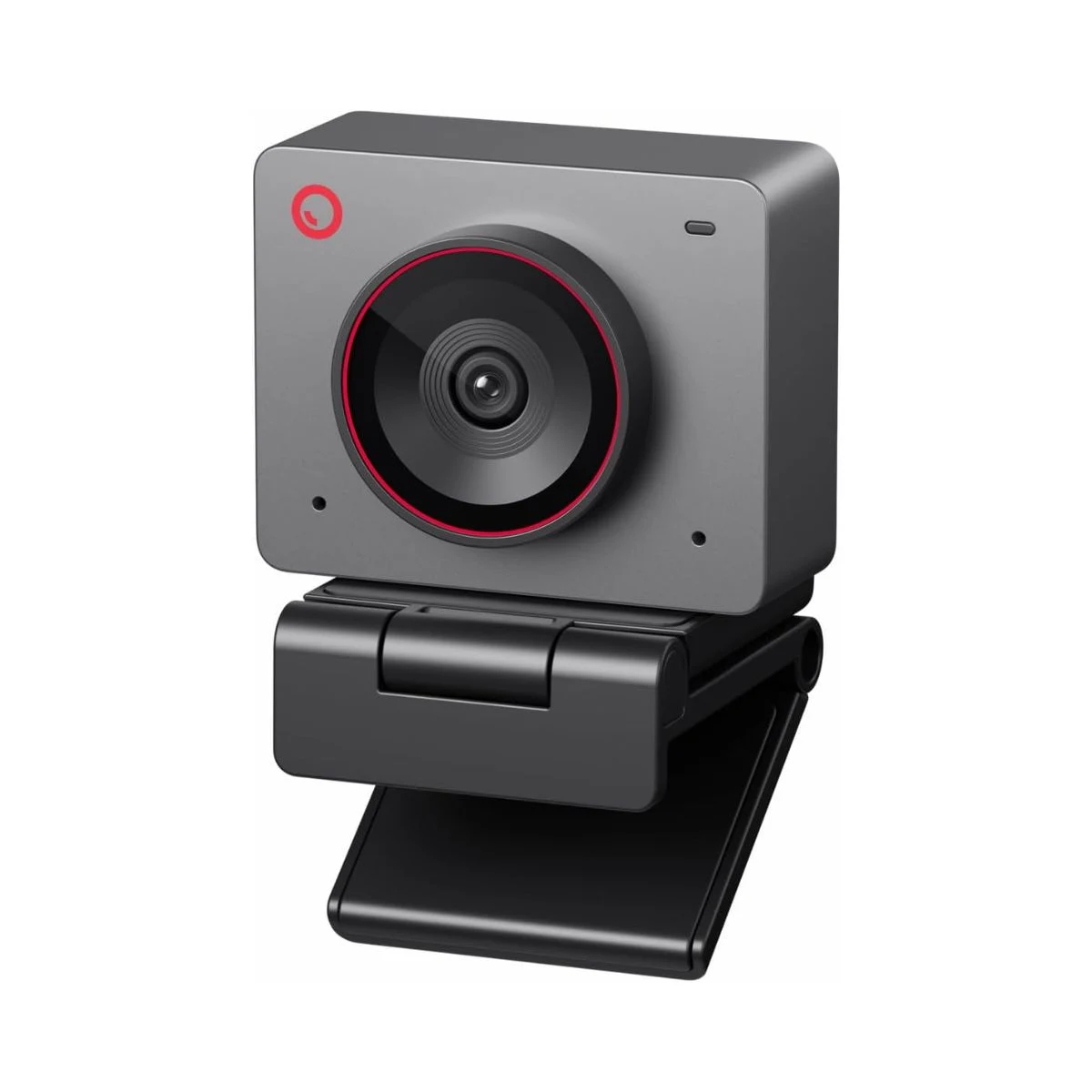 Webcam OBSBOT Meet 2 4K gris con objetivo central y encuadre automático mediante inteligencia artificial